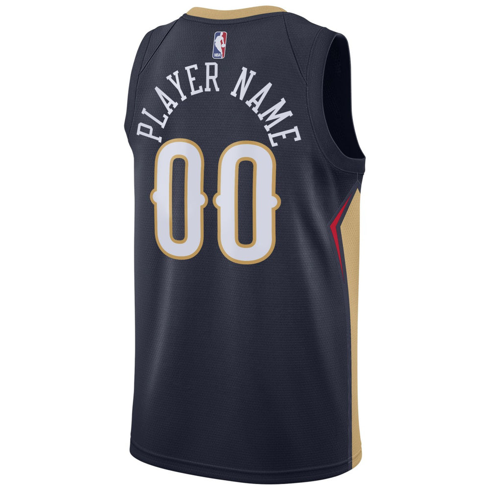 New Orleans Pelicans Swingman Custom Jersey Navy Icon Edition - Nike outlet