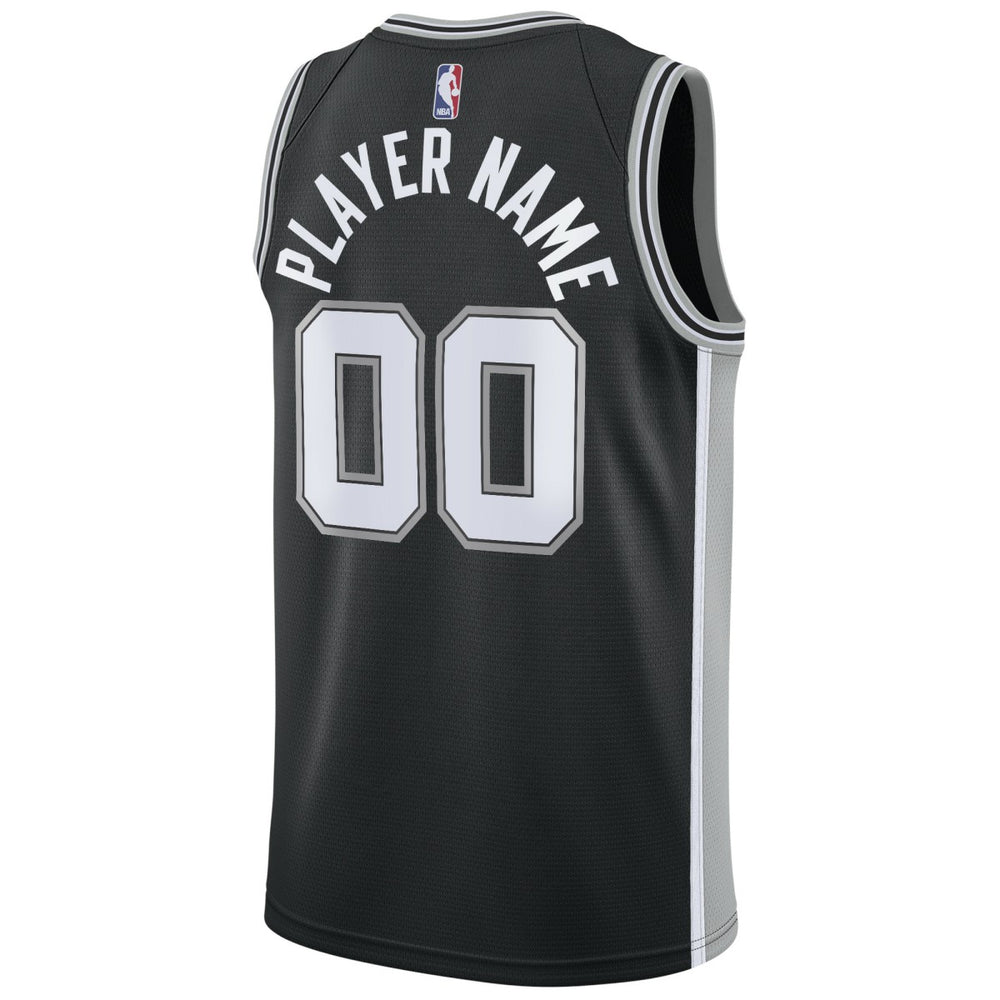 San Antonio Spurs Swingman Custom Jersey Black Icon Edition - Nike