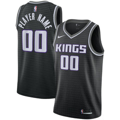 Sacramento Kings Swingman Custom Jersey Black Statement Edition - Nike