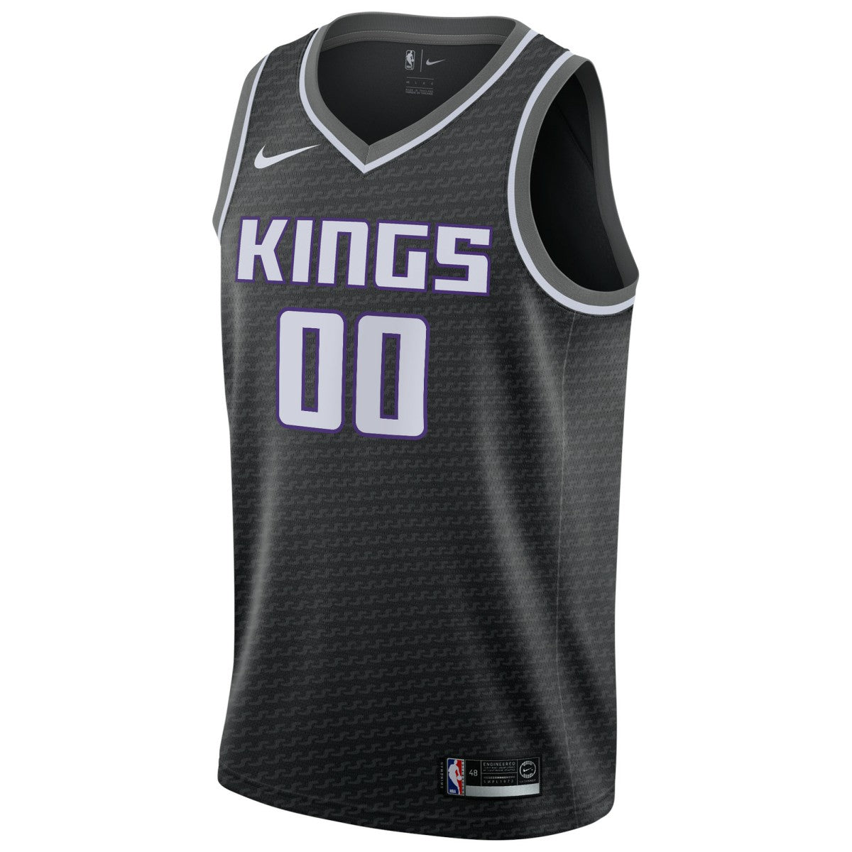 Sacramento Kings Swingman Custom Jersey Black Statement Edition - Nike