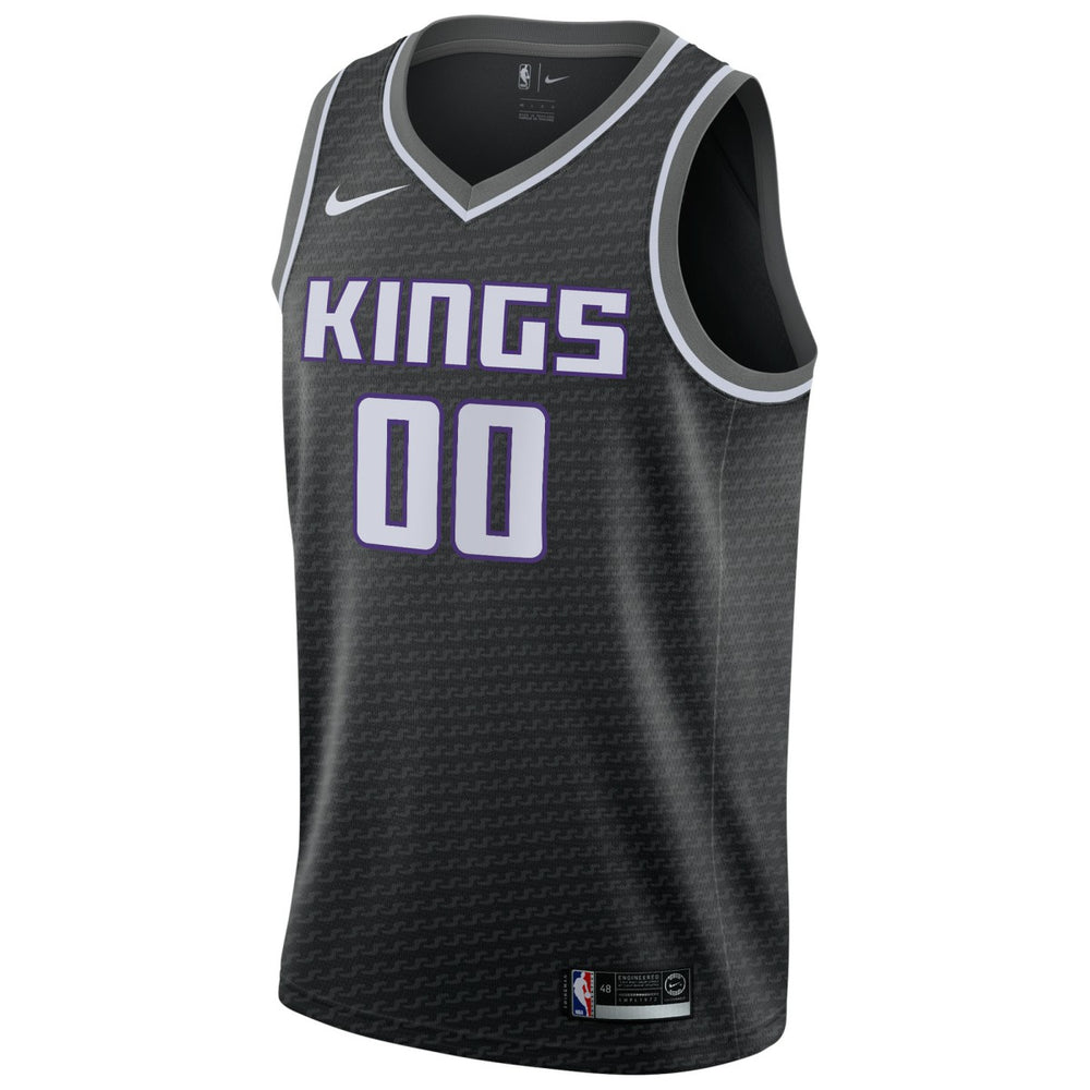 Sacramento Kings Swingman Custom Jersey Black Statement Edition - Nike