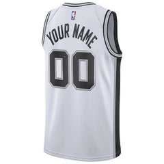 San Antonio Spurs Custom Swingman Jersey White Association Edition - Nike