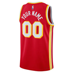 Atlanta Hawks Unisex Swingman Custom Jersey Red Icon Edition - Nike