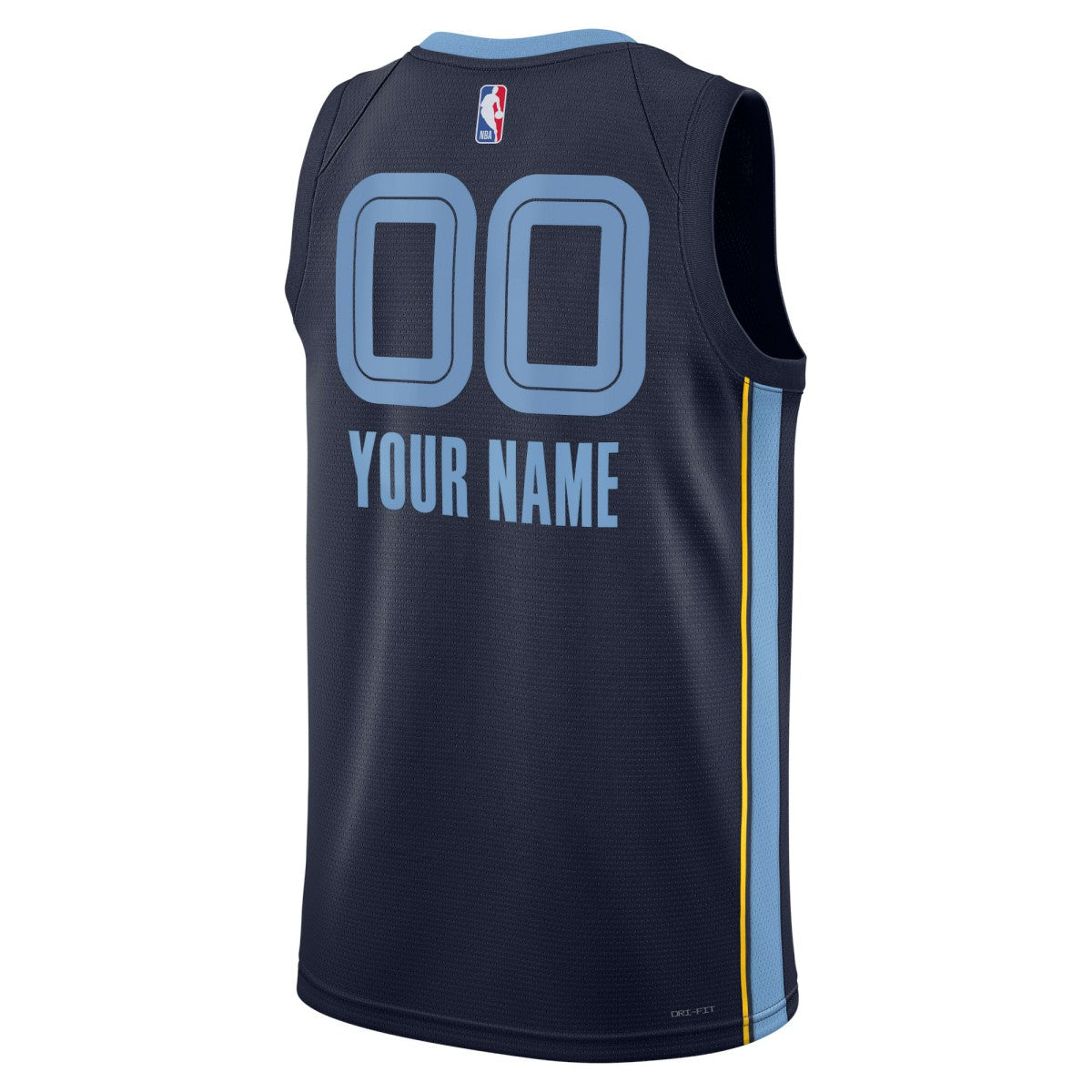 Memphis Grizzlies Unisex Swingman Custom Jersey Navy Icon Edition - Nike