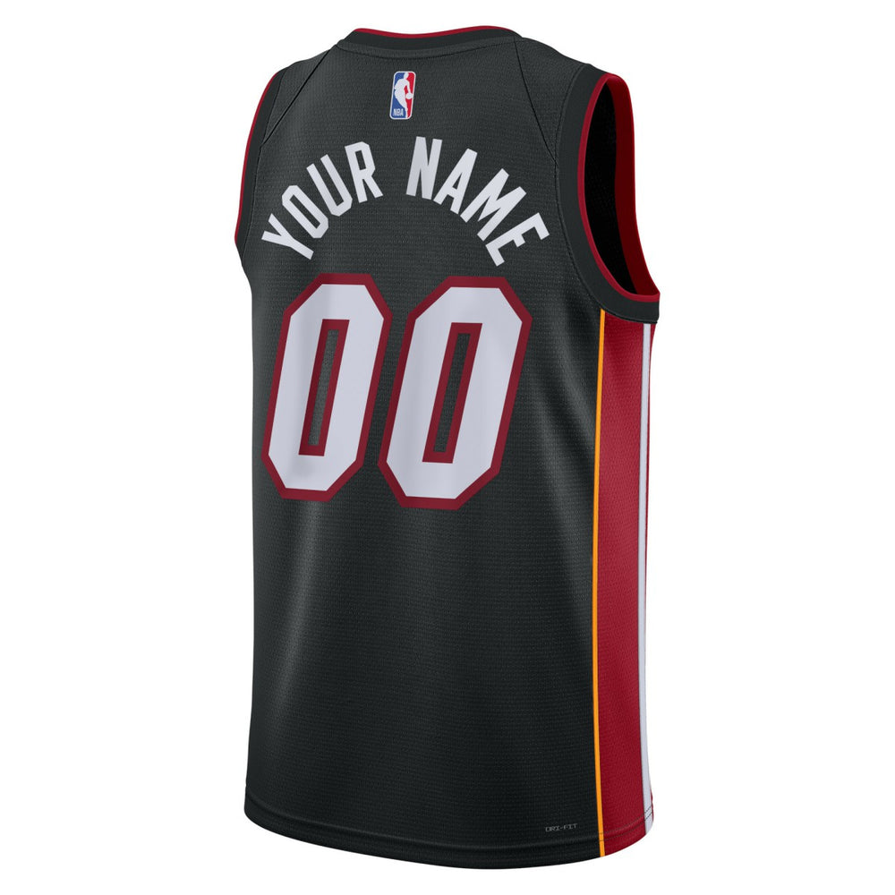 Miami Heat Unisex Swingman Custom Jersey Black Icon Edition - Nike