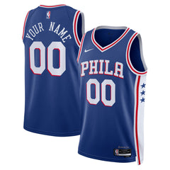 Philadelphia 76ers Unisex 2022/23 Swingman Custom Jersey Royal Icon Edition - Nike