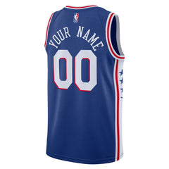 Philadelphia 76ers Unisex 2022/23 Swingman Custom Jersey Royal Icon Edition - Nike