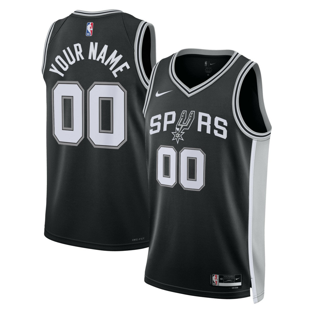 San Antonio Spurs Unisex Swingman Custom Jersey Black Icon Edition - Nike