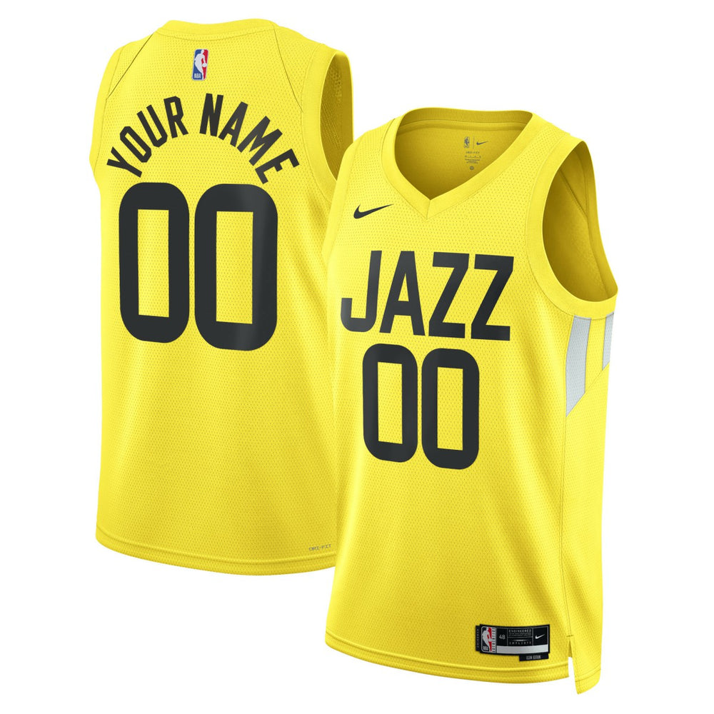 Utah Jazz Unisex Swingman Custom Jersey Gold Icon Edition - Nike outlet
