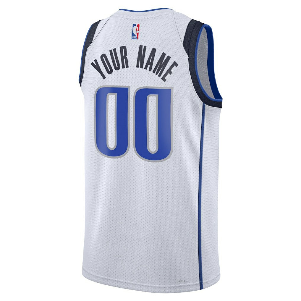 Dallas Mavericks Unisex Swingman Custom Jersey White Association Edition - Nike