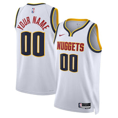 Denver Nuggets Unisex Swingman Custom Jersey White Association Edition - Nike