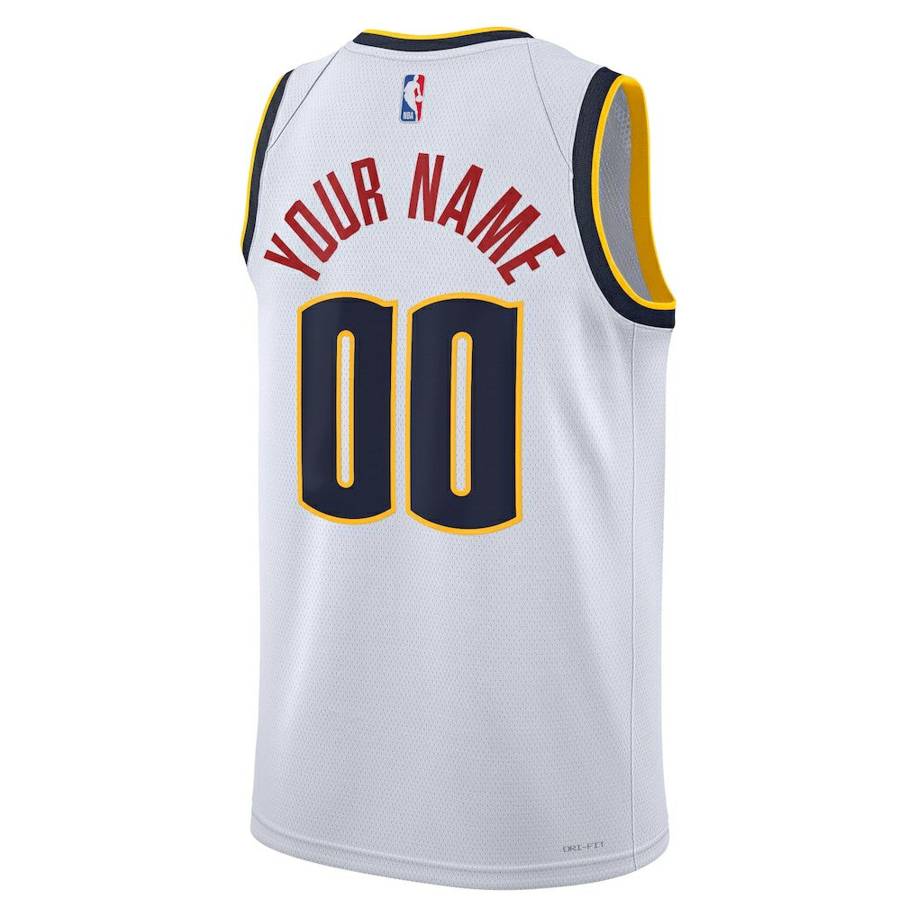 Denver Nuggets Unisex Swingman Custom Jersey White Association Edition - Nike