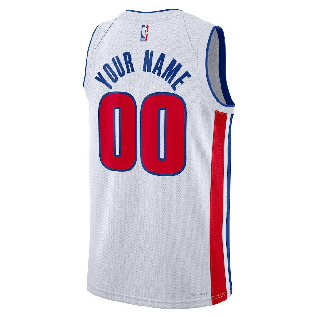 Detroit Pistons Unisex Swingman Custom Jersey White Association Edition - Nike outlet