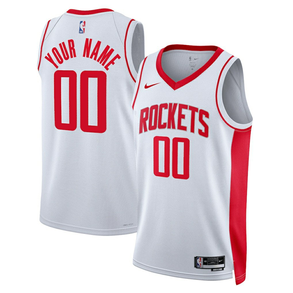 Houston Rockets Unisex Swingman Custom Jersey White Association Edition - Nike
