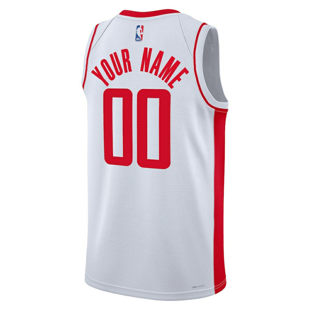 Houston Rockets Unisex Swingman Custom Jersey White Association Edition - Nike