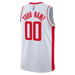 Houston Rockets Unisex Swingman Custom Jersey White Association Edition - Nike