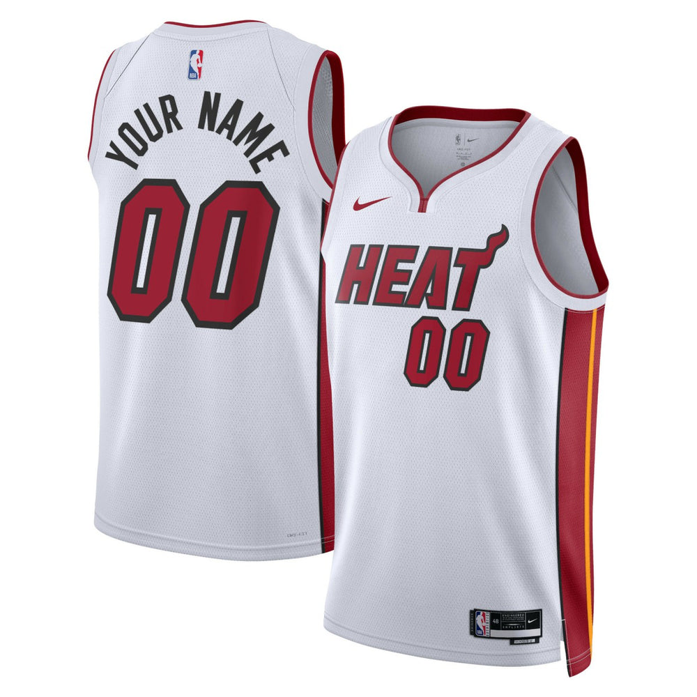 Miami Heat Unisex Swingman Custom Jersey White Association Edition - Nike