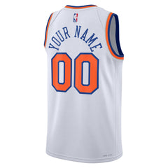 New York Knicks Unisex Swingman Custom Jersey White Association Edition - Nike