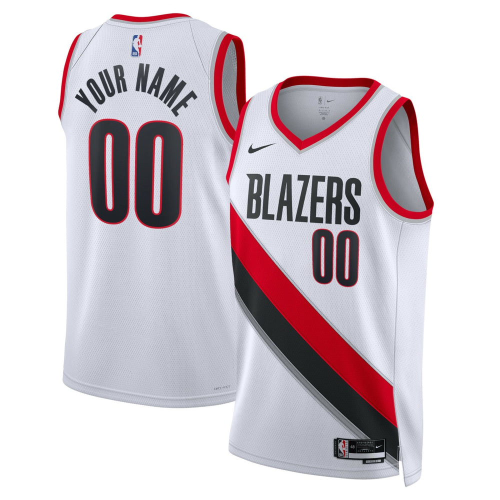 Portland Trail Blazers Unisex Swingman Custom Jersey White Association Edition - Nike