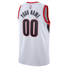 Portland Trail Blazers Unisex Swingman Custom Jersey White Association Edition - Nike