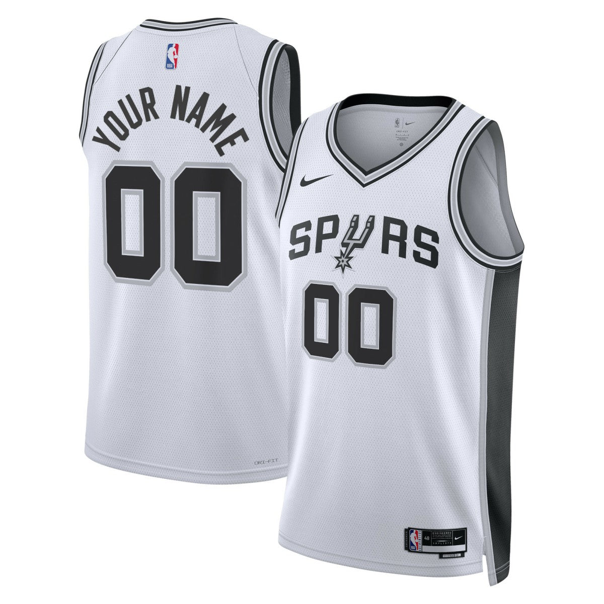 San Antonio Spurs Unisex Swingman Custom Jersey White Association Edition - Nike outlet