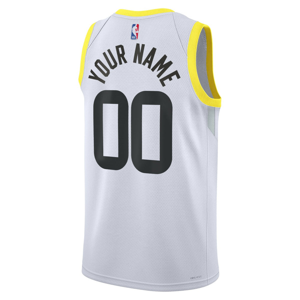Utah Jazz Unisex Swingman Custom Jersey White Association Edition - Nike