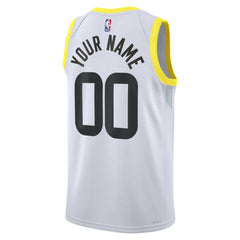 Utah Jazz Unisex Swingman Custom Jersey White Association Edition - Nike