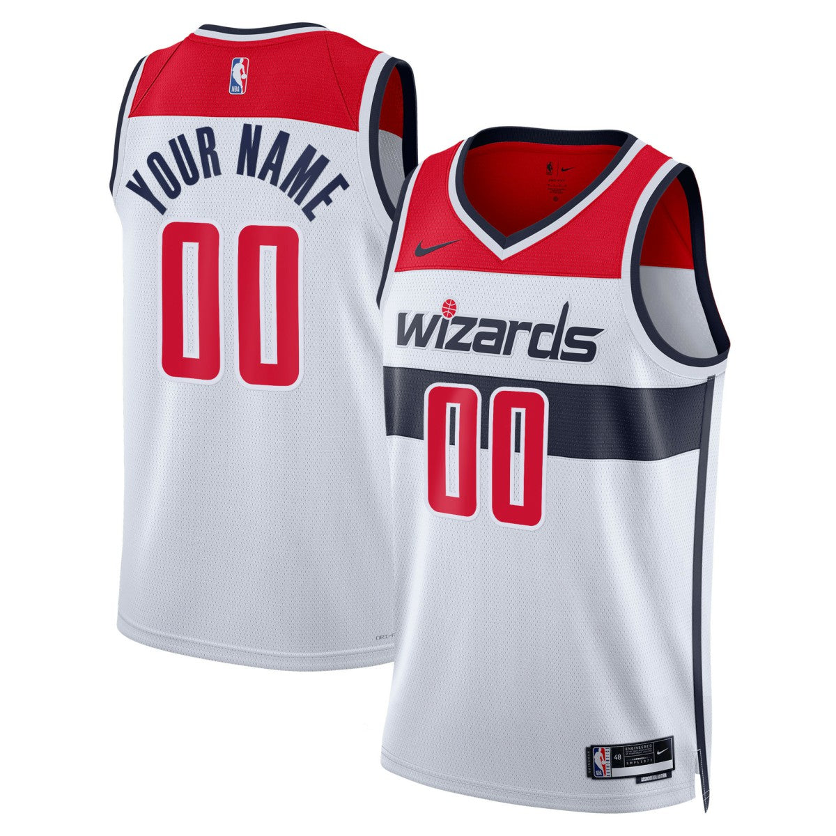 Washington Wizards Unisex Swingman Custom Jersey White Association Edition - Nike outlet