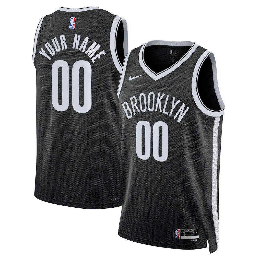 Brooklyn Nets Unisex Swingman Custom Jersey Black Icon Edition - Nike outlet