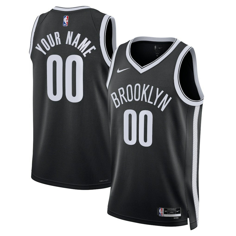 Brooklyn Nets Unisex Swingman Custom Jersey Black Icon Edition - Nike outlet