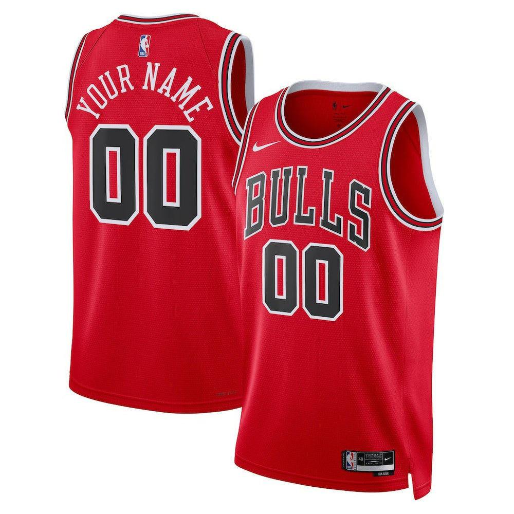 Chicago Bulls Unisex Swingman Custom Jersey Red Icon Edition - Nike