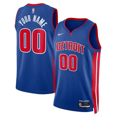 Detroit Pistons Unisex Swingman Custom Jersey Blue Icon Edition - Nike