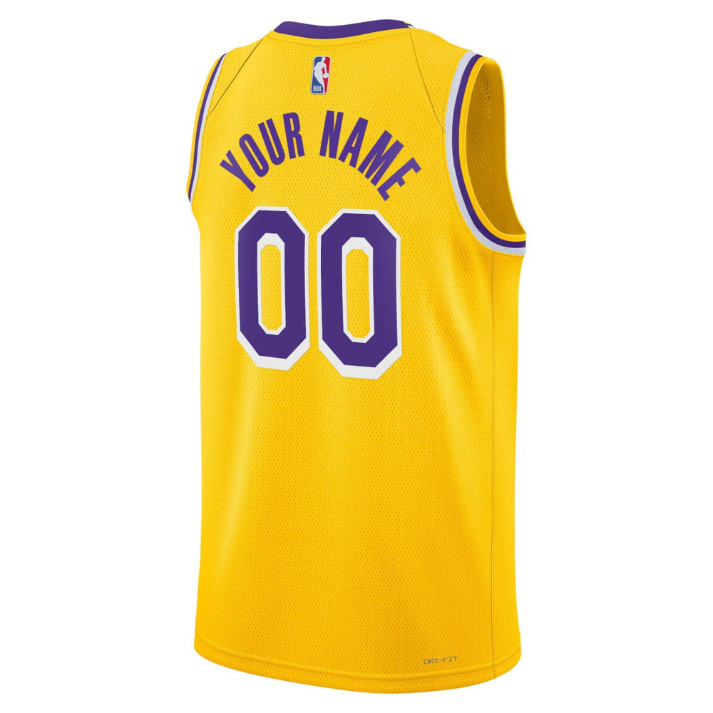 Los Angeles Lakers Unisex Swingman Custom Jersey Gold Icon Edition - Nike