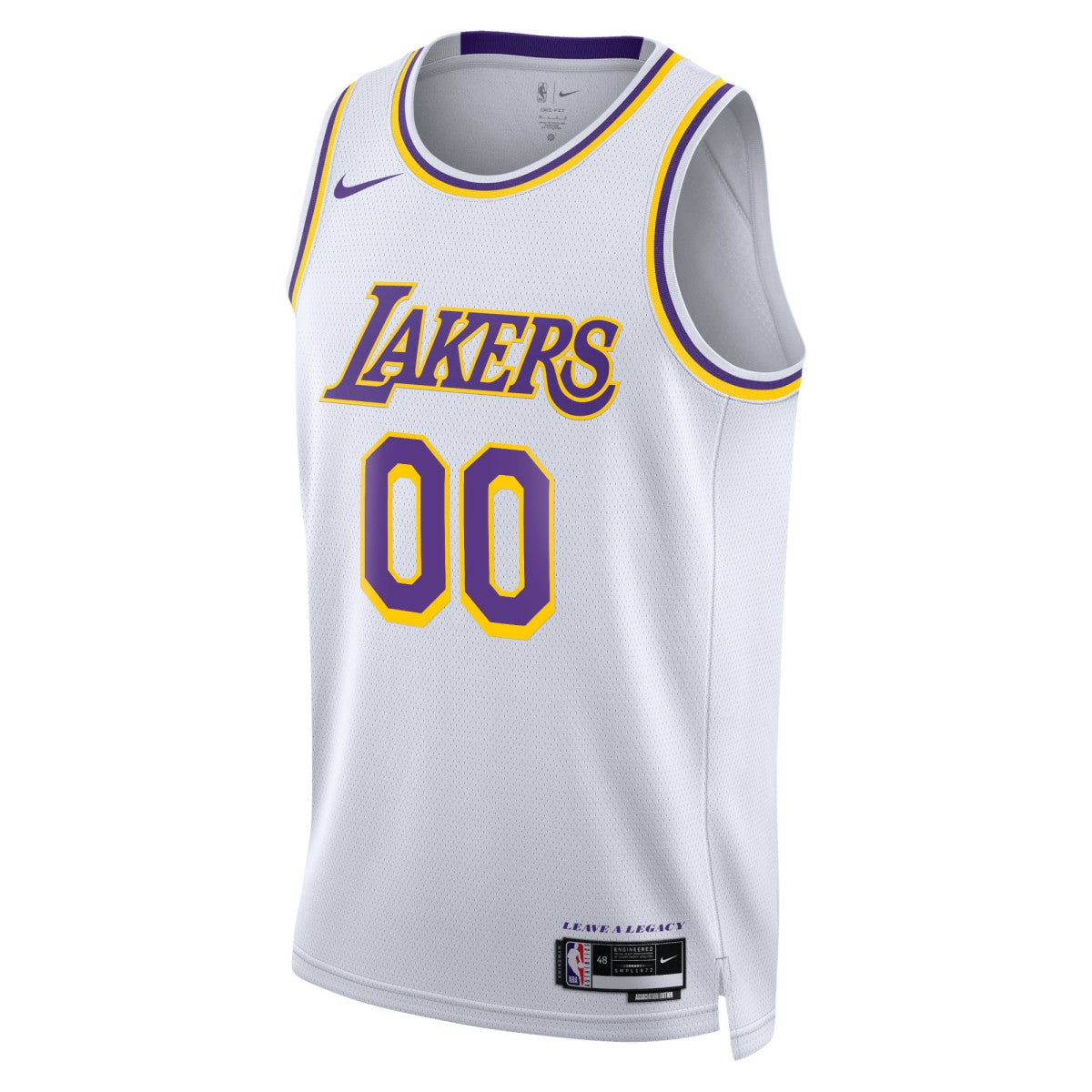 Los Angeles Lakers Unisex Swingman Custom Jersey White Association Edition - Nike