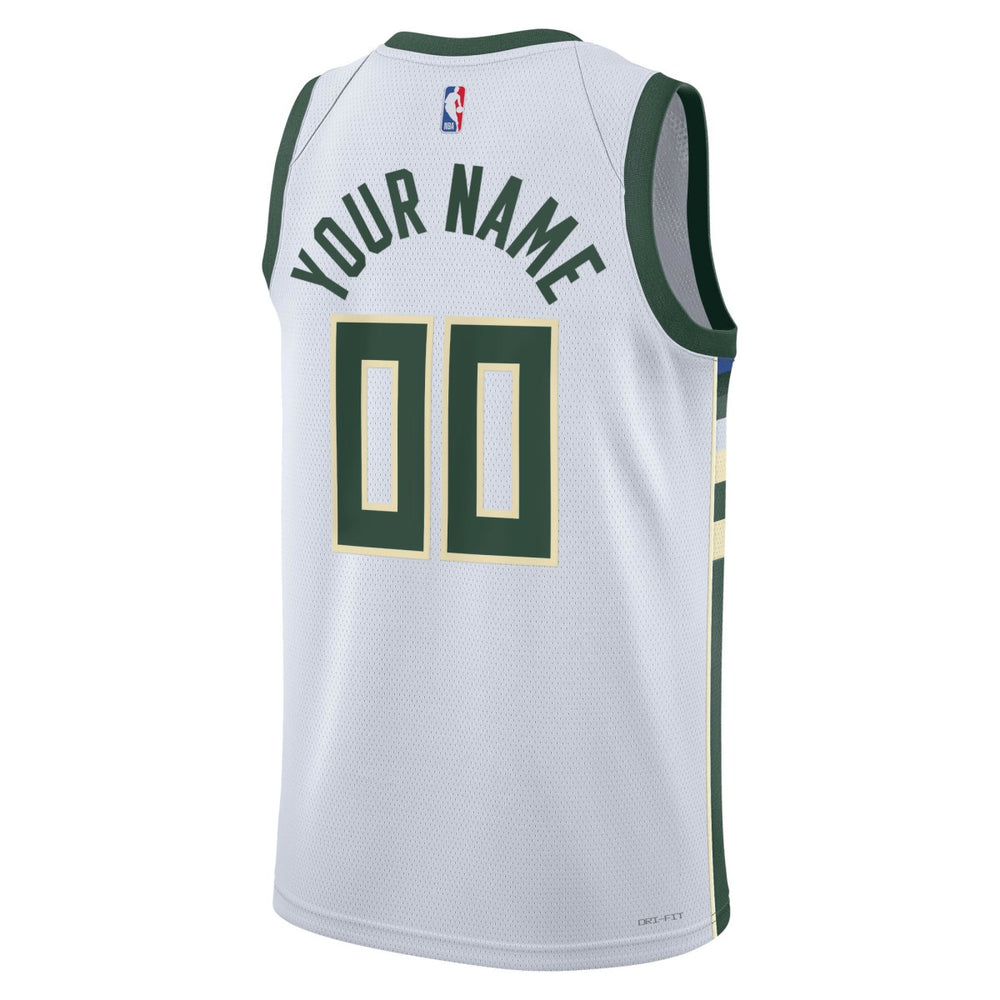 Milwaukee Bucks Unisex Swingman Custom Jersey White Association Edition - Nike outlet
