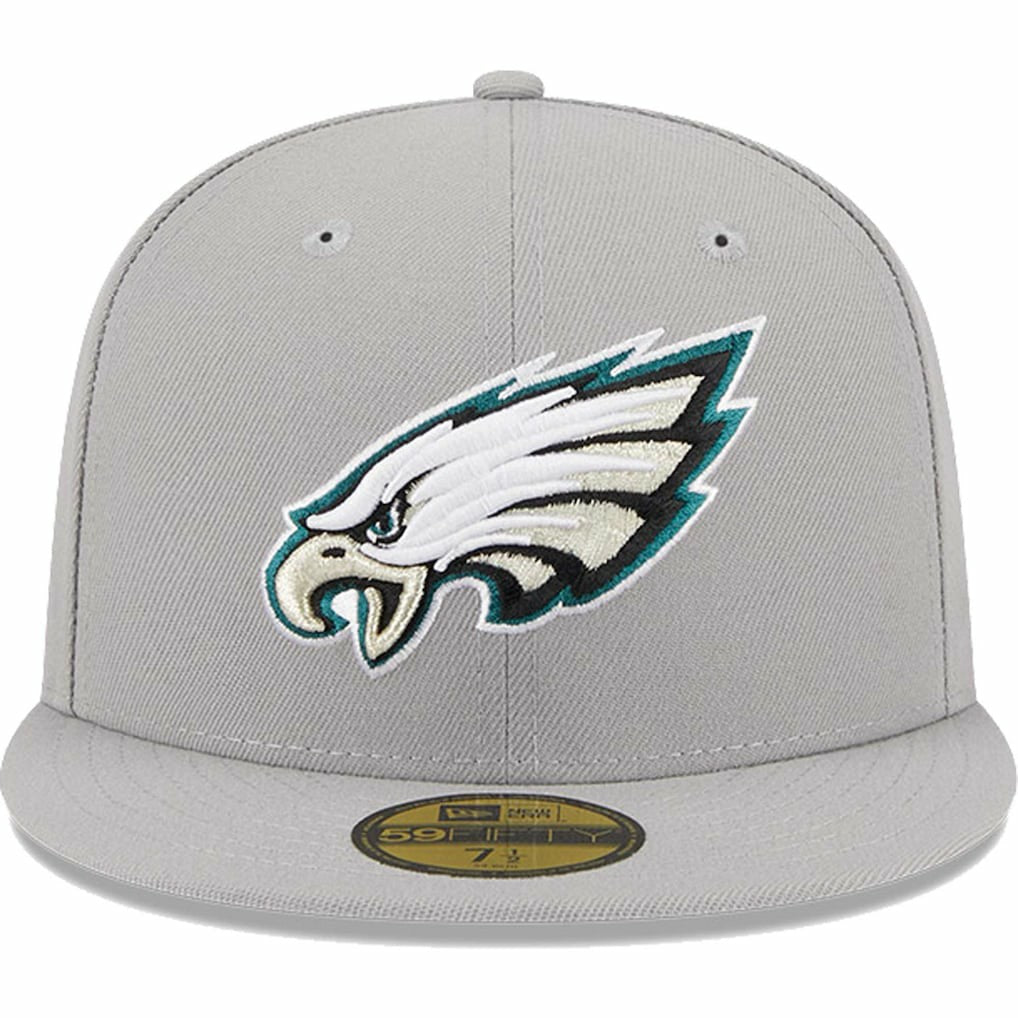 Philadelphia Eagles New Era Omaha 59FIFTY Fitted Hat - Gray Hats