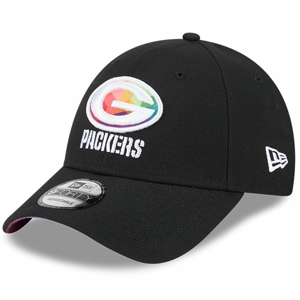 Green Bay Packers New Era 2023 NFL Crucial Catch 9FORTY Adjustable Hat - Black Hats