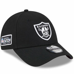 Las Vegas Raiders New Era 2023 NFL Crucial Catch 9FORTY Adjustable Hat - Black Hats