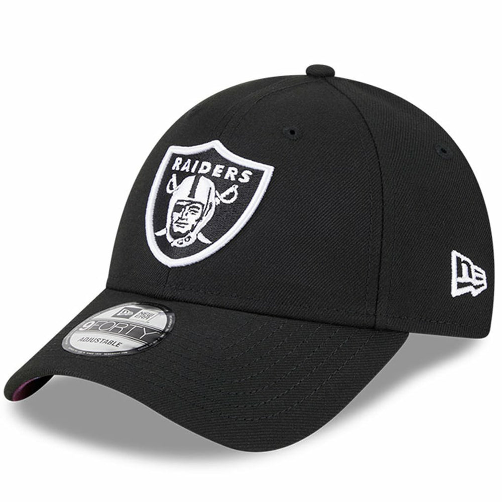 Las Vegas Raiders New Era 2023 NFL Crucial Catch 9FORTY Adjustable Hat - Black Hats