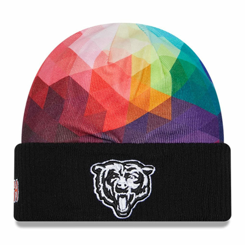 Chicago Bears New Era 2023 NFL Crucial Catch Cuffed Knit Hat - Black Hats