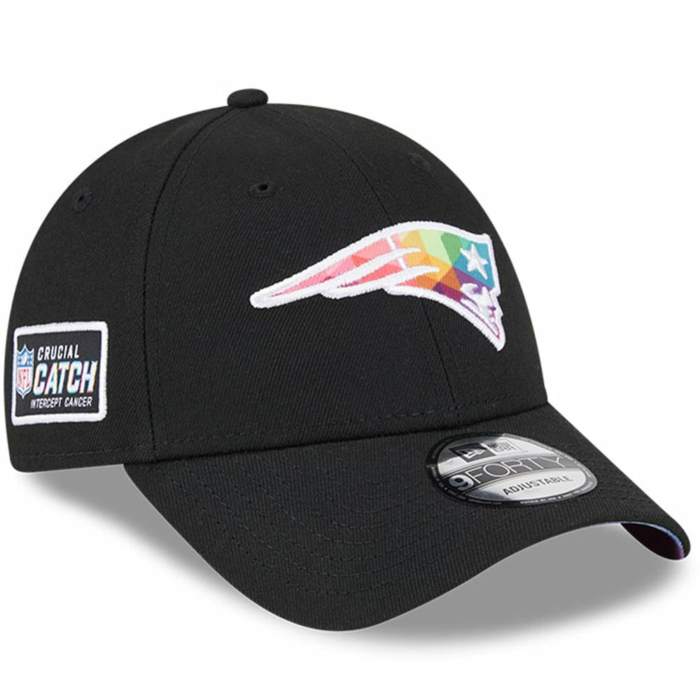 New England Patriots New Era 2023 NFL Crucial Catch 9FORTY Adjustable Hat - Black Hats