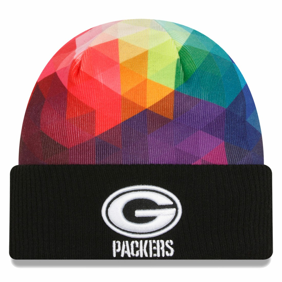 Green Bay Packers New Era 2023 NFL Crucial Catch Cuffed Knit Hat - Black Hats