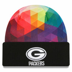 Green Bay Packers New Era 2023 NFL Crucial Catch Cuffed Knit Hat - Black Hats