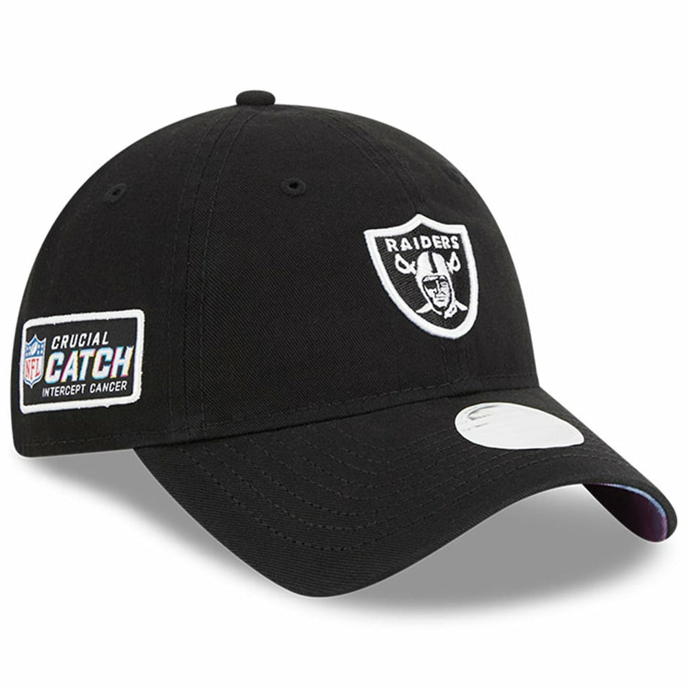 Las Vegas Raiders New Era Women's 2023 NFL Crucial Catch 9TWENTY Adjustable Hat - Black Hats
