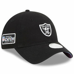 Las Vegas Raiders New Era Women's 2023 NFL Crucial Catch 9TWENTY Adjustable Hat - Black Hats