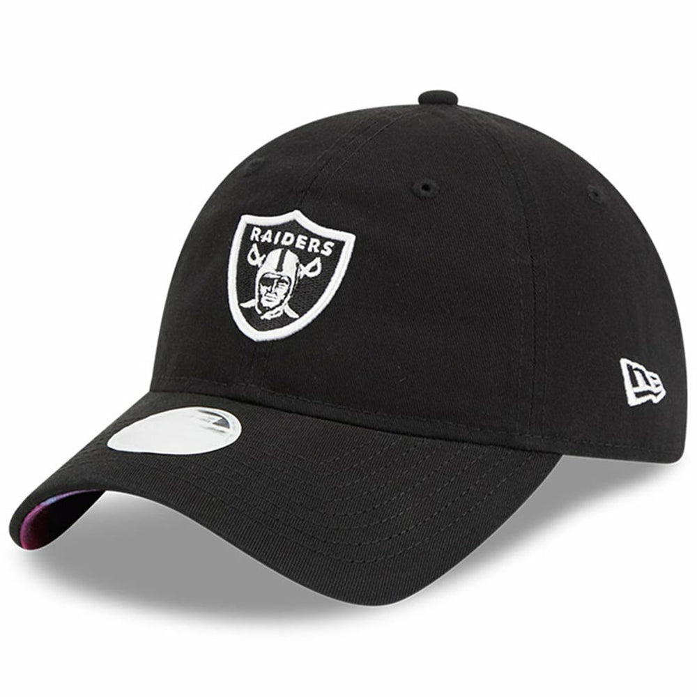 Las Vegas Raiders New Era Women's 2023 NFL Crucial Catch 9TWENTY Adjustable Hat - Black Hats