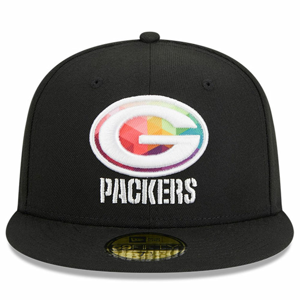 Green Bay Packers New Era 2023 NFL Crucial Catch 59FIFTY Fitted Hat - Black Hats
