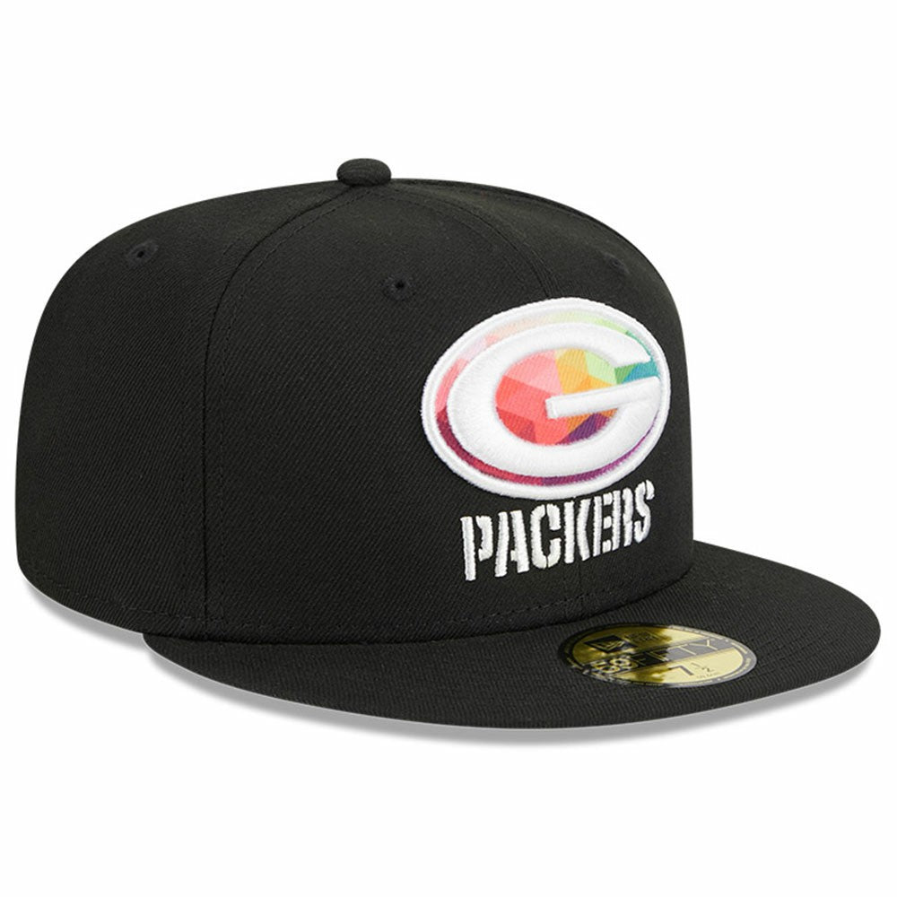 Green Bay Packers New Era 2023 NFL Crucial Catch 59FIFTY Fitted Hat - Black Hats