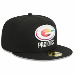 Green Bay Packers New Era 2023 NFL Crucial Catch 59FIFTY Fitted Hat - Black Hats