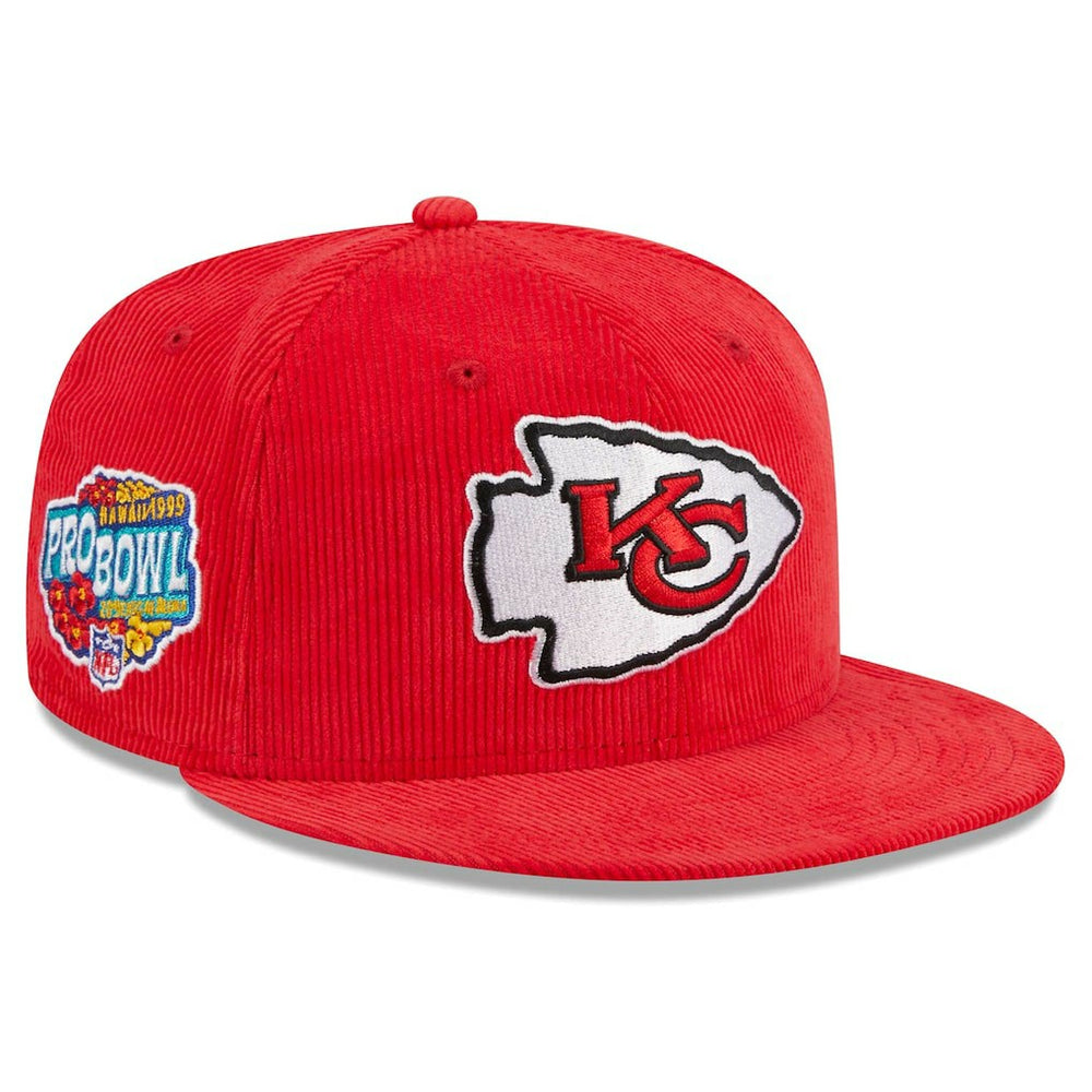 Kansas City Chiefs New Era Throwback Cord 59FIFTY Fitted Hat - Red Hats